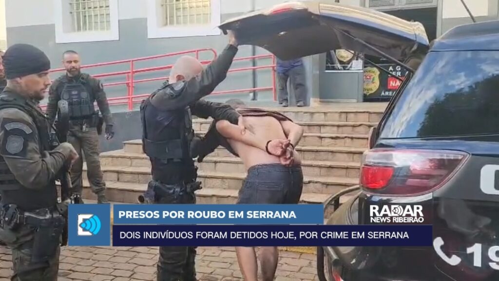 DIG PRENDE DOIS INDIVÍDUOS SUSPEITOS DE PARTICIPAR DE ROUBO EM SERRANA