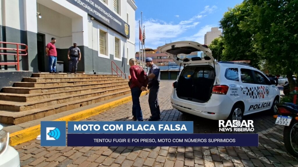 PM PRENDE INDIVÍDUO QUE TENTOU DAR FUGA COM MOTO ADULTERADA